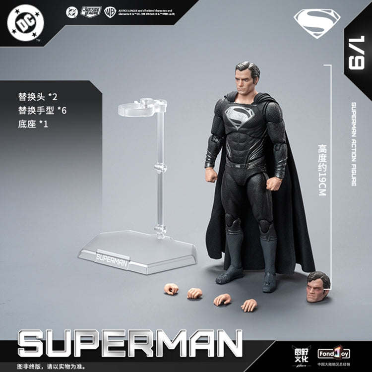 FondJoy  Black Superman 2.0 (1/9 Scale Action Figure)