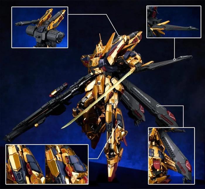 Shenma model 1/100 MG Golden Warrior Model Kit （With Metal Frame）