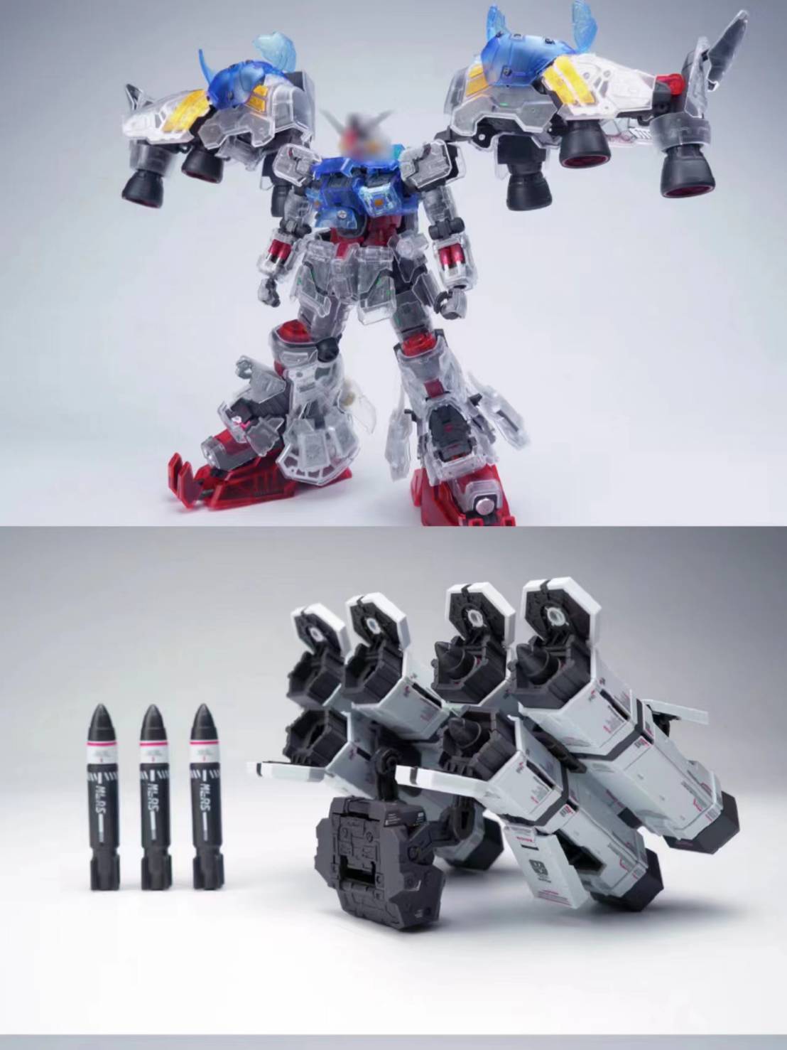 BAG PACK and Clear Armor for Solomon MG 1/100 RX-78 GP02A Gundam