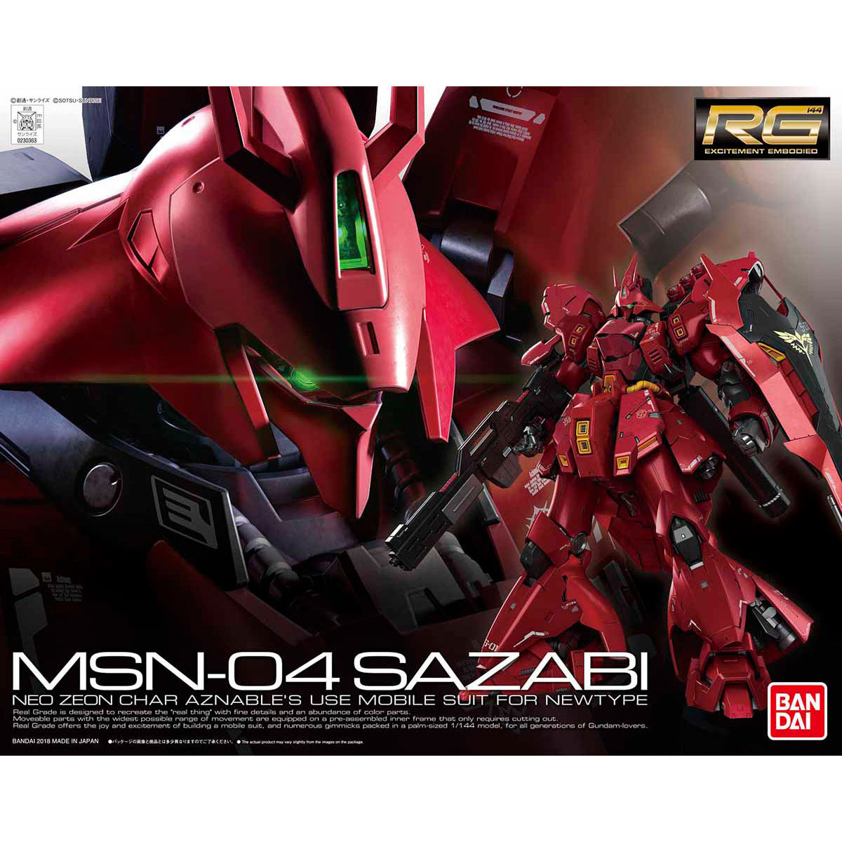RG 1/144 SAZABI – The Hobby Pilot