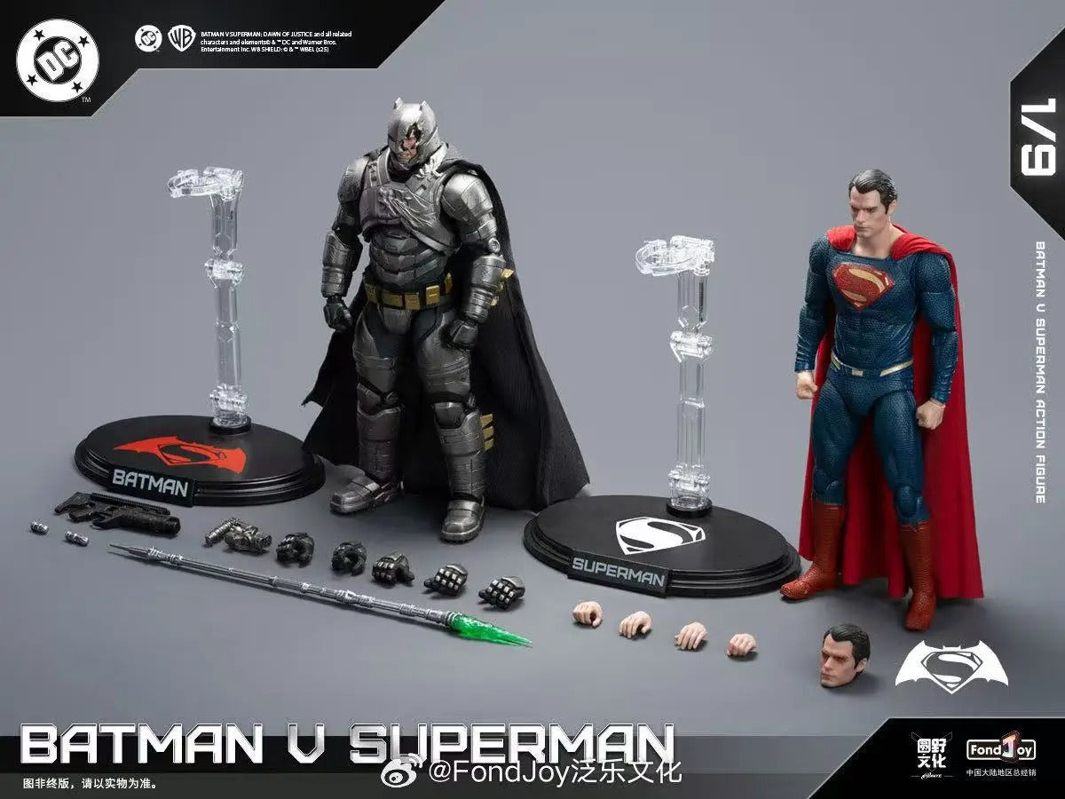 Fondjoy, BVS Set. Armored Batman vs Battle Damaged Superman , 1/9 Scale Action Figure